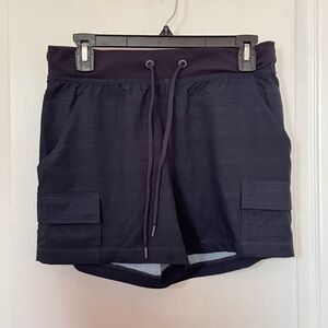 Dark Blue Cargo Athletic Shorts